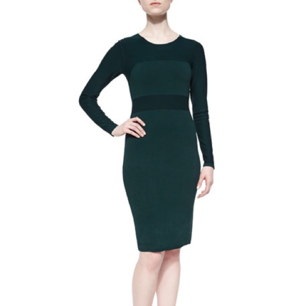 Narciso Rodriguez Ponte dark green sheath size 38